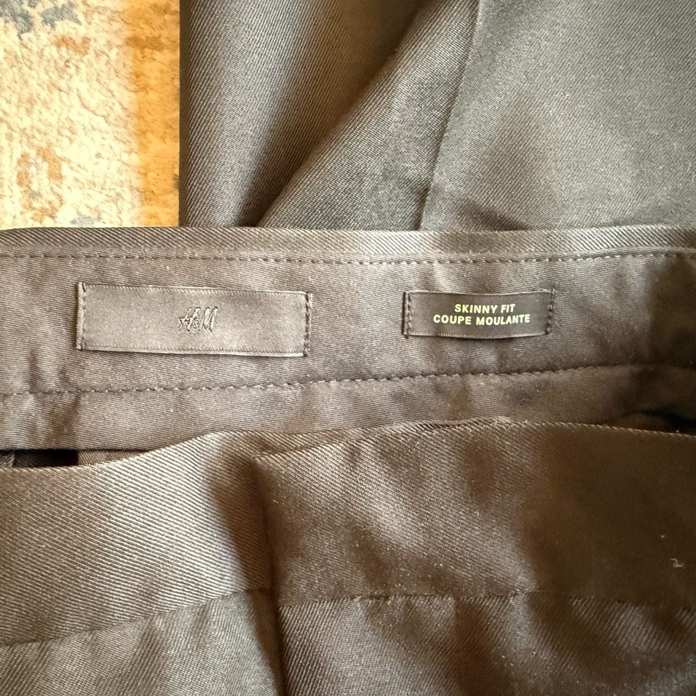 Black Tuxedo Pants - 33R Skinny - Picture 4 of 4